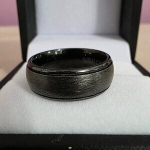 Triton Black Tungston 8MM Satin Domed Ring Size 11